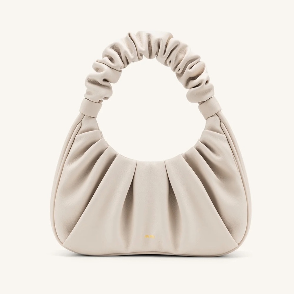 JW PEI GABBI RUCHED HOBO HANDBAG - IVORY